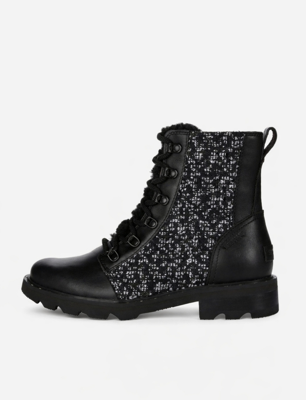 SOREL Lennox Lace Cozy Black Waterproof Lace Up Boots New In Box